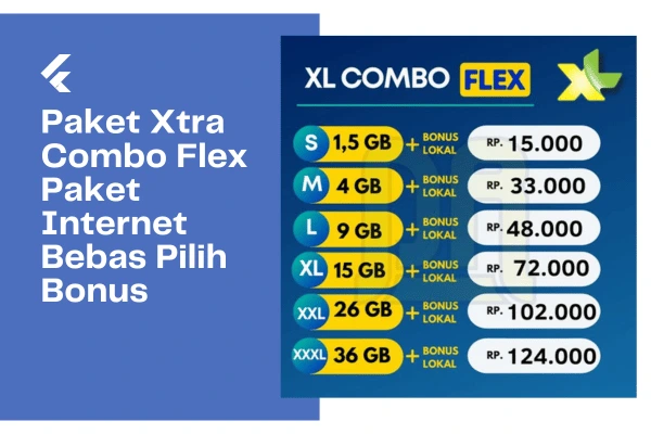 Paket Xtra Combo Flex Paket Internet Bebas Pilih Bonus